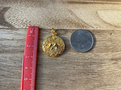 Elephant Charm, Small Pendant, 18K Gold Overlay Over Brass, Charms for Earring Necklace Bracelets,For Bridesmaids, Findings,Jewelry Supplies