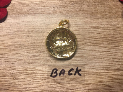 Elephant Charm, Small Pendant, 18K Gold Overlay Over Brass, Charms for Earring Necklace Bracelets,For Bridesmaids, Findings,Jewelry Supplies