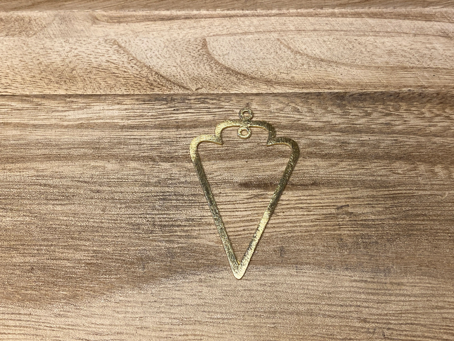 Gold Plated Dangles Earring Component, Arrowhead Shaped, Brushed Finish, Jewelry Findings, Jewelry Necklace Findings, Wholesale Supplies