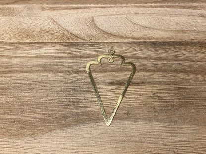 Gold Plated Dangles Earring Component, Arrowhead Shaped, Brushed Finish, Jewelry Findings, Jewelry Necklace Findings, Wholesale Supplies