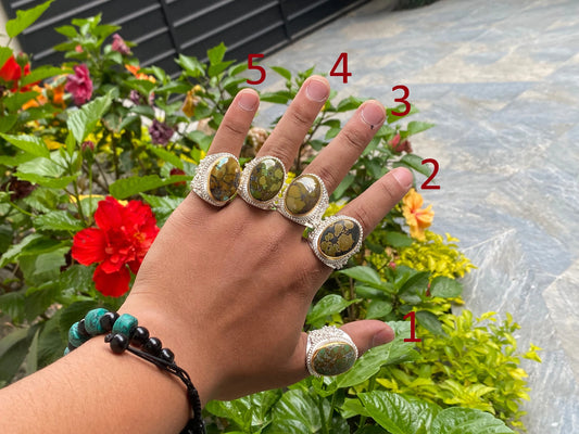 Handcrafted Two-Tone Turquoise Ring, Adjustable & Unique, Adjustable Turquoise Ring, Gift ideas.