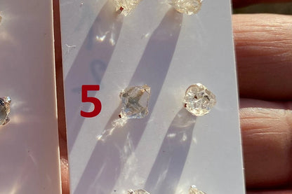 Raw Herkimer Diamond Stud Earring, 92.5 Sterling Silver Ear Stud, Healing Crystal Earring, Natural Gemstone Jewelry, Christmas Gift for Wife