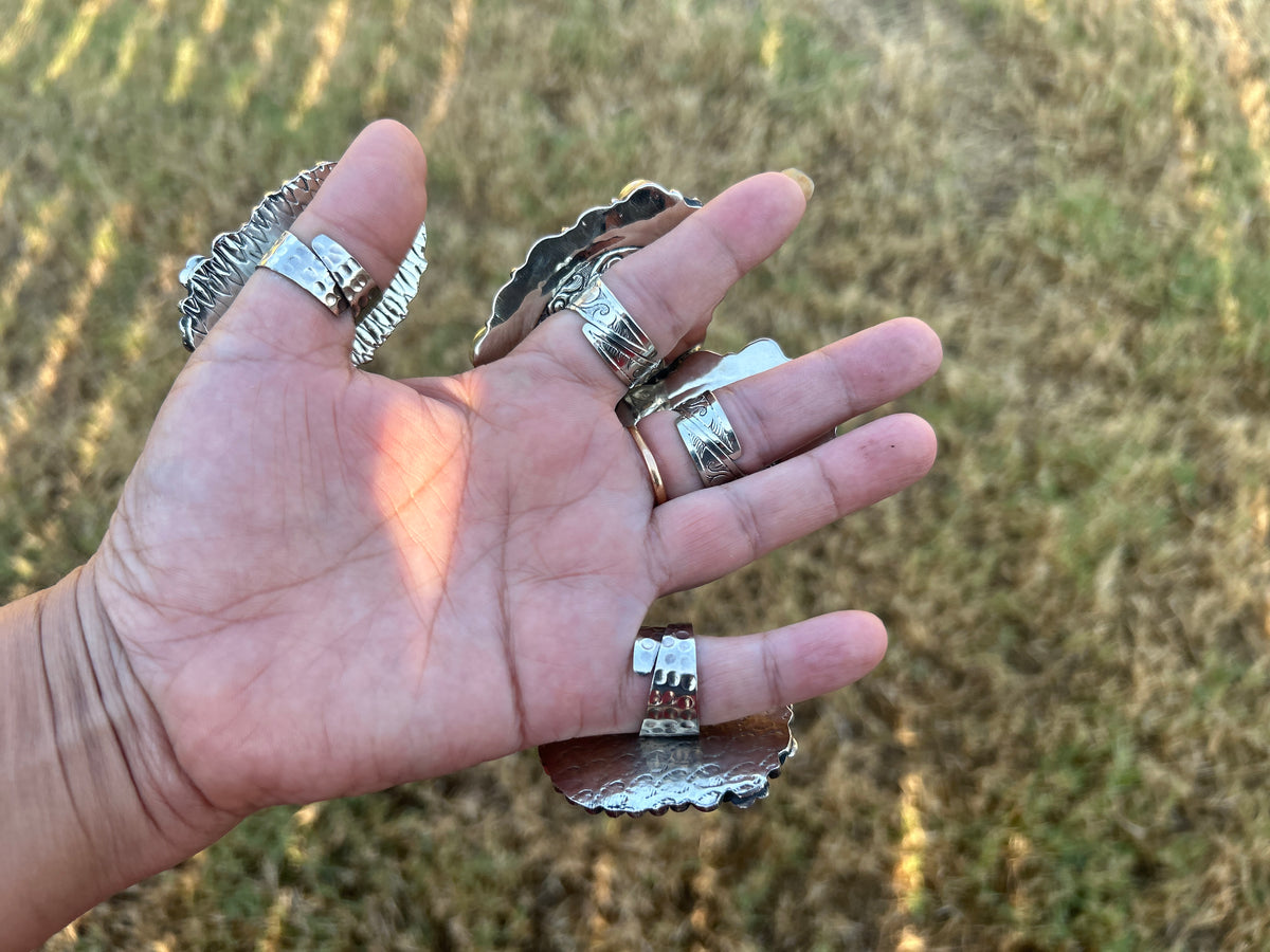 Adjustable Bumblebee Jasper with Turquoise Statement Ring, Tibetan Silver, Boho Jewelry
