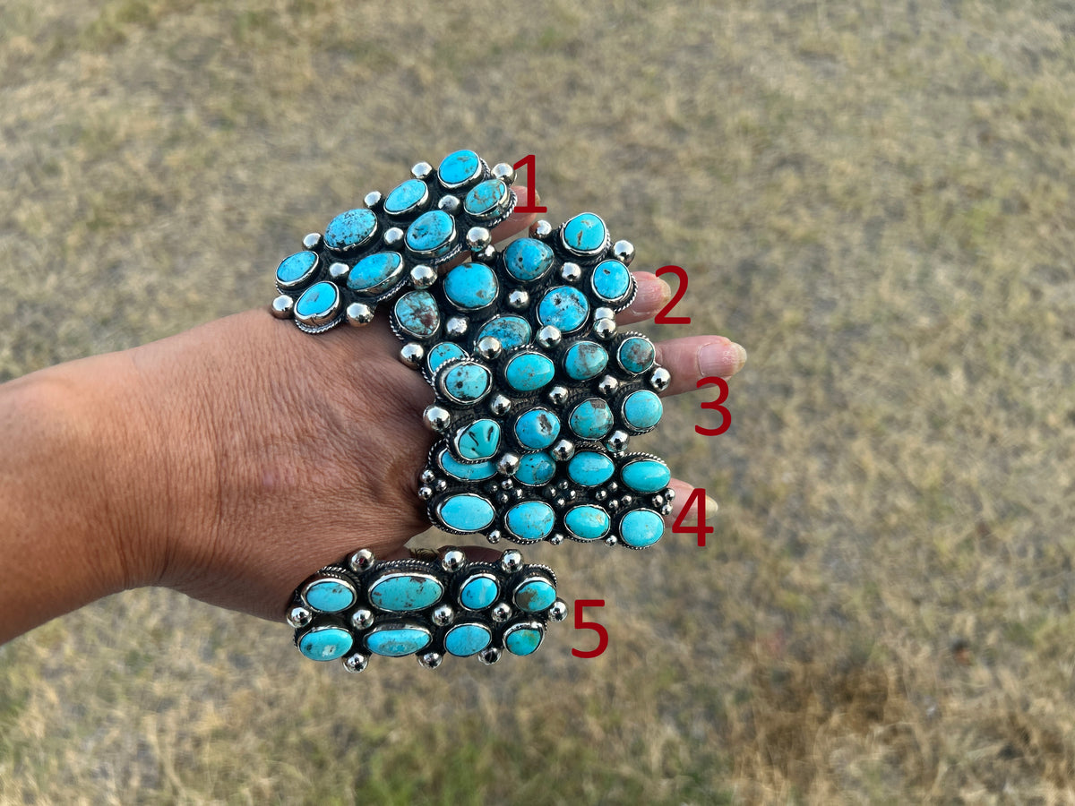 Adjustable Natural Turquoise Statement Ring, Tibetan Silver, Handmade Boho Tribal Style