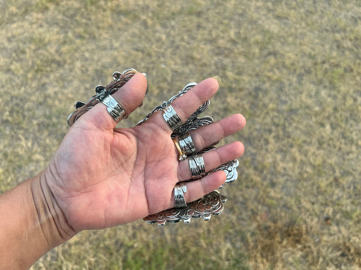 Adjustable Natural Turquoise Statement Ring, Tibetan Silver, Handmade Boho Tribal Style