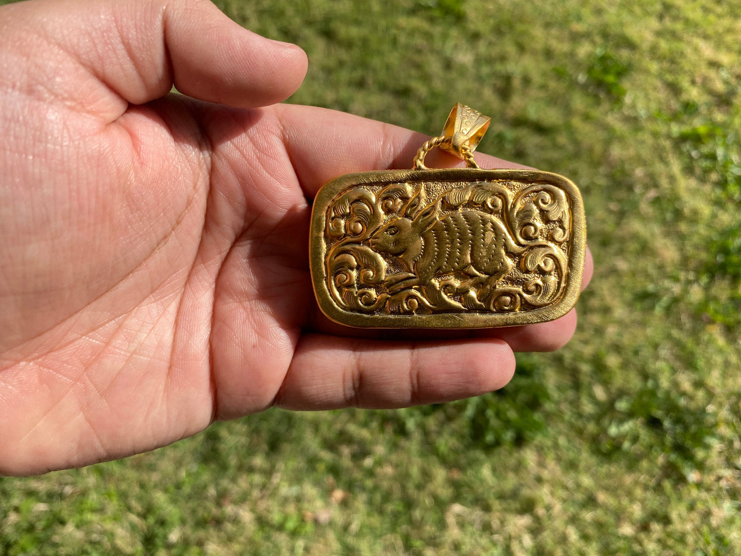 Large Black Lives Matter Hand carved Buffalo Bone Pendant, 18k Brushed Gold Overlay Pendant, Support for Black People, African American, BLM
