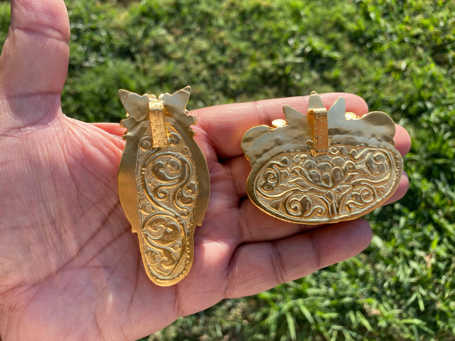 Large Colorful Slice Agate Pendant, 18K Brushed Gold Overlay, Flower Design Pendant For Necklace, Healing Crystal Jewelry, Druzy Agate Slice