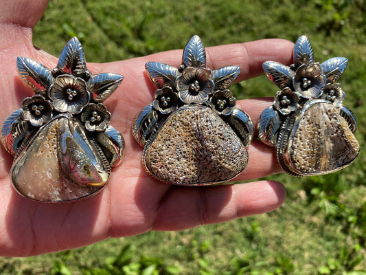 Large Natural Abalone Shell Tibetan Pendant, Paua Shell Pendant, Abalone Jewelry, Abalone Shell Jewelry, Christmas Gift, Sea Shell Jewelry