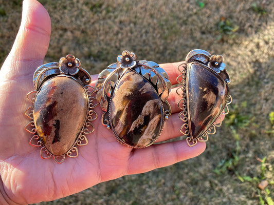 Large Natural Baltic Amber Tibetan Silver Pendant, Fossilized Pendant, Psychic Protection, Release Negative Energy, Genuine Amber Jewelry