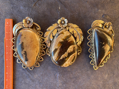 Large Natural Baltic Amber Tibetan Silver Pendant, Fossilized Pendant, Psychic Protection, Release Negative Energy, Genuine Amber Jewelry