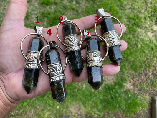 Large Point Labradorite Natural Stone Tibetan Silver Pendant, Unique Jewelry, Healing Crystal, Spiritual Protection Healing Calming Jewelry