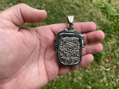 Large Tiger Hand Carved Bone Tibetan Silver Pendant,  Save The Tiger, Best Cute Gift, Wild Life Jewelry, Christmas Gift for Animal Lovers