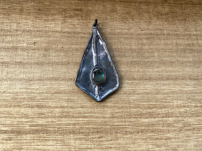 Latest Design Small Gemstone Pendant, Oxidize Brass Pendant, Labradorite Pendant, Ruby Pendant, Earring Component, Unique Design, Gift Idea