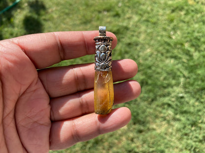 Long Shapes Raw Baltic Amber Tibetan Silver Pendant, Amber jewelry, Amber Jewelry, Rough Amber, Genuine Baltic Amber, Metaphysical, Bohemian