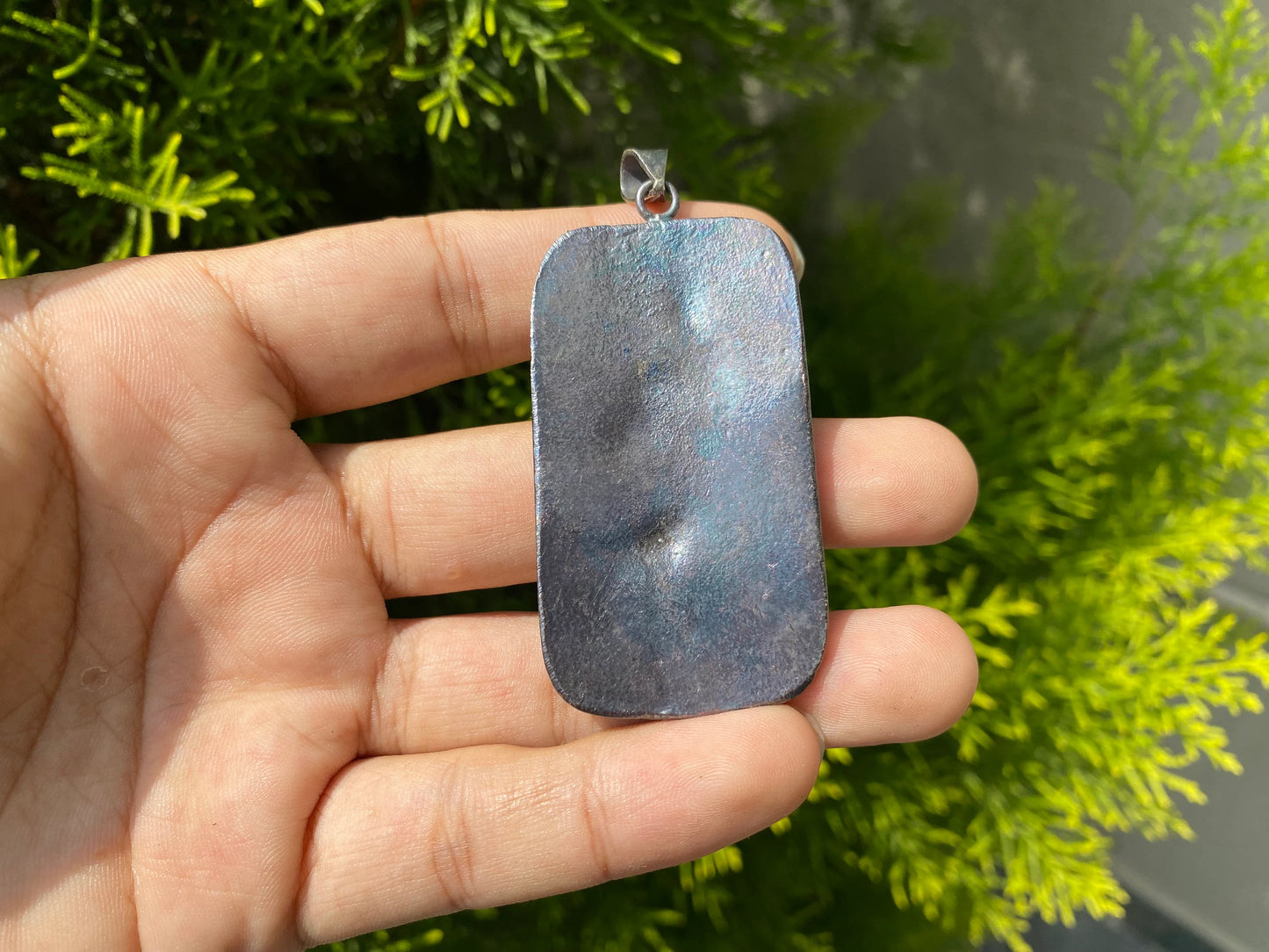 Lord Shiva Brass Pendant, Powerful Amulet, for Men and Women, Silver Overlay Pendant, Hindu God, Mystical Strength, Spiritual Pendant.