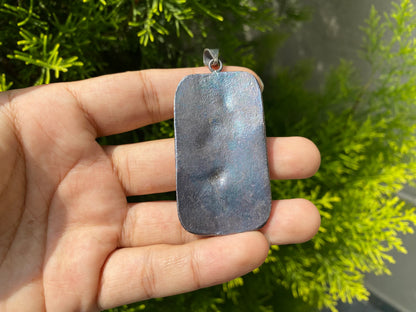 Lord Shiva Brass Pendant, Powerful Amulet, for Men and Women, Silver Overlay Pendant, Hindu God, Mystical Strength, Spiritual Pendant.