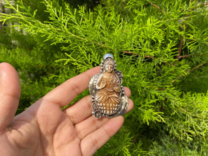 Meditating Buddha Ring Carved on Buffalo Bone, Tibetan Silver Adjustable Unisex Ring, handcrafted jewelry, perfect gift ideas
