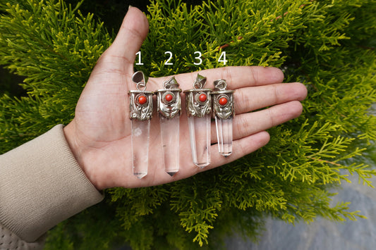 Unique Cross Shaped Pendants for daily wear, Handmade Tibetan Silver Pendant, Natural Gemstone Pendant, Floral Design, Aesthetic Gift ideas.