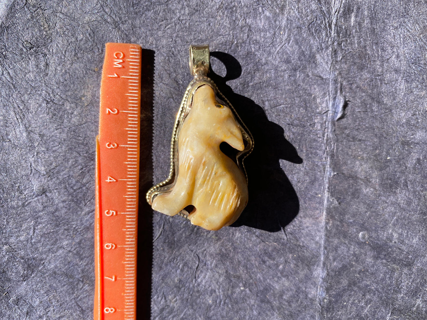 Natural Stone Carved Puppy Dog Figurine Soapstone Tibetan Silver Pendant, Totem Animal Soapstone, Spirit Animal Gift, Animal Lover Jewelry