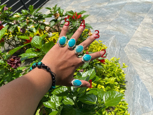 Nepal's Finest: Aesthetic Turquoise Women's Ring, Adjustable Unisex Ring, Antique Ring, Hippie Fashion, Two tone Ring.