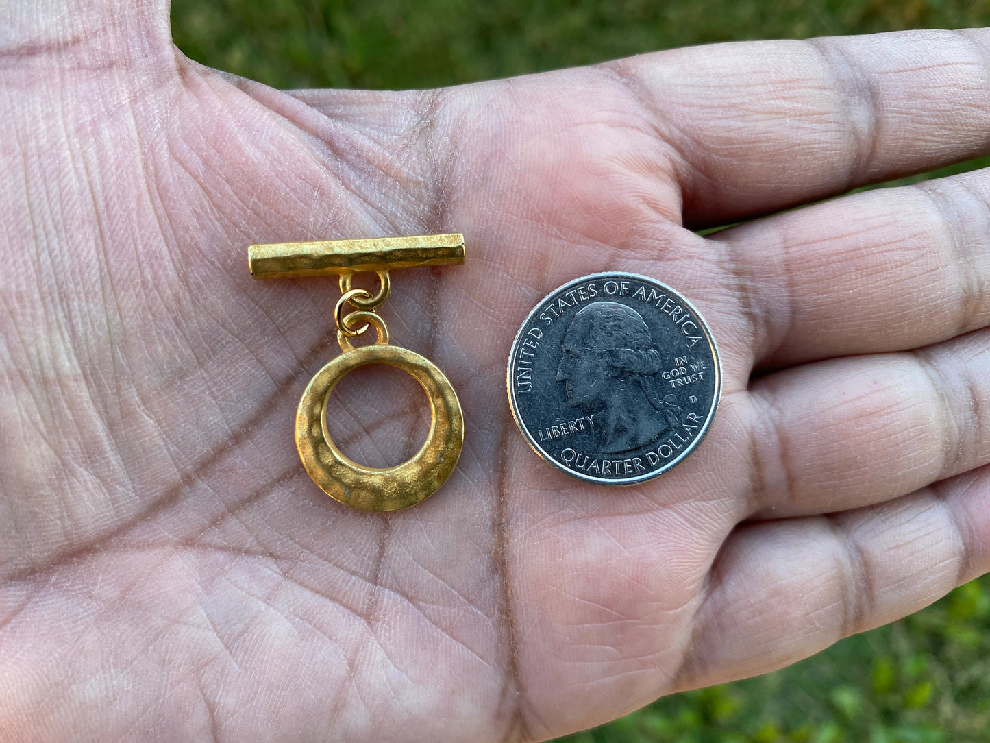 New Classics Toggle, High Quality 18K Brushed Gold Overlay Toggle Clasp, T Bar Fasteners for Necklace, Bracelet Closures, Designer's Toggles