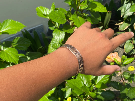 OM NAMA SHIVAYA carved pure copper bracelet, Bracelet for daily wear, meditation, fashion, internal peace, healing, Perfect gift idea,Unisex