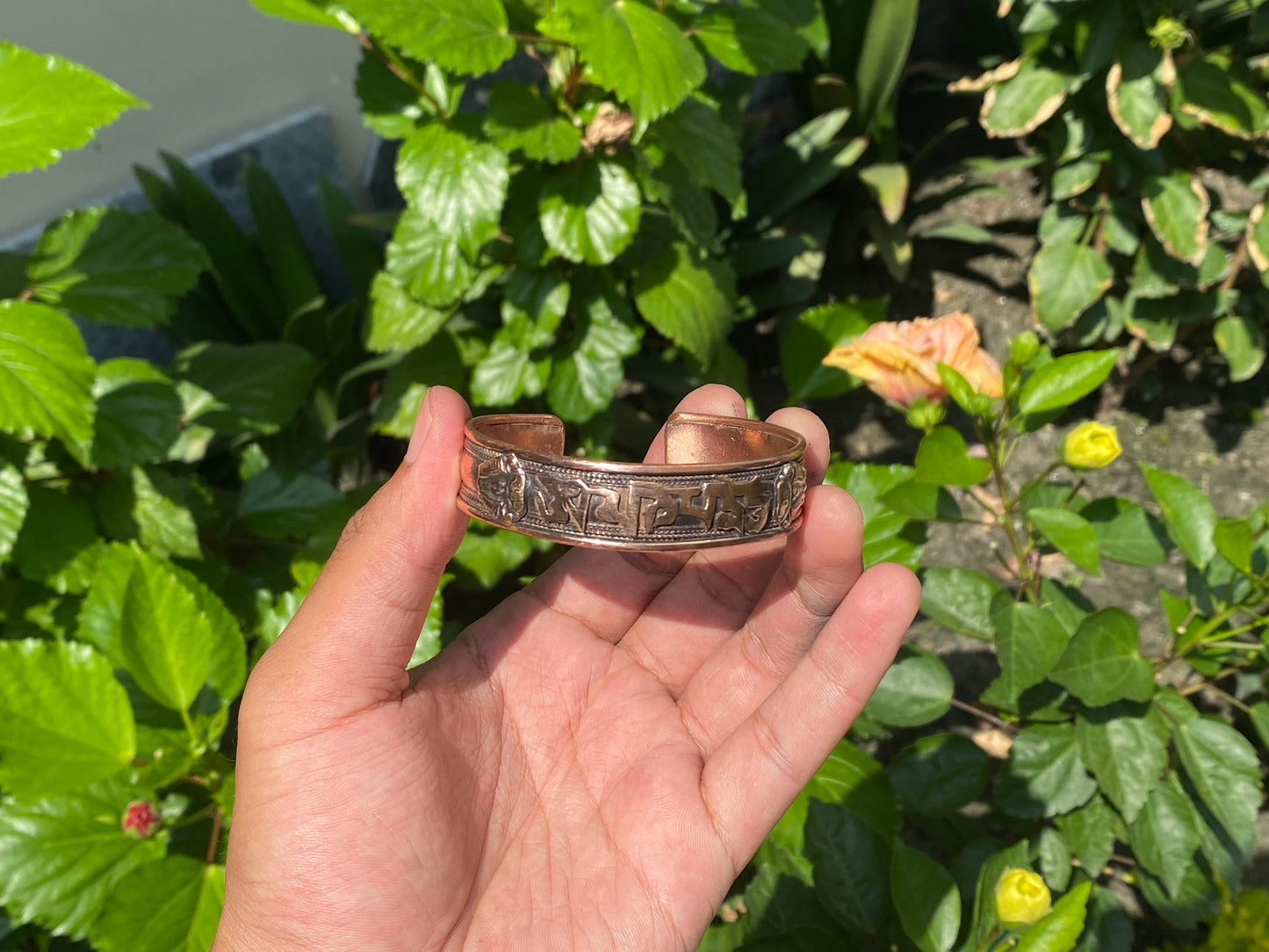 OM NAMA SHIVAYA carved pure copper bracelet, Bracelet for daily wear, meditation, fashion, internal peace, healing, Perfect gift idea,Unisex