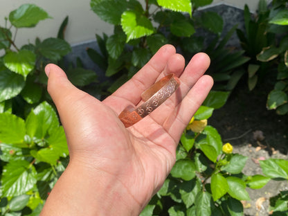 OM carved Copper Bangles, Handmade Bracelet, Healing Bracelet, Adjustable Bangles, Bracelet for Meditation, Bracelet for positivity, Unisex.