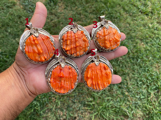 Handcrafted Large Spiny Oyster Tibetan Silver Pendant, Nature Crafted, Desert Sea Gem, Oceanic Ornament, Ocean Jewel, Ocean Inspired Jewelry
