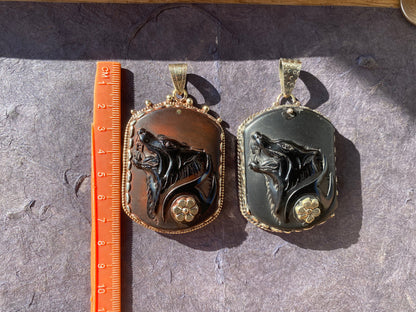 Pet Memorial Tibetan Silver Pendant, Black Obsidian, For Dog Lovers, Pet Memorial Gift, Gift for Pet Lover, Elegant Jewelry, Dog Mom Gift