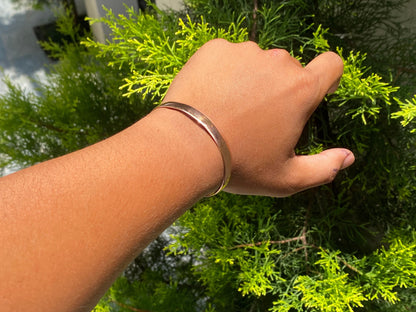 Pure Copper Bracelet, Oval shaped copper bracelet, Bracelet for Daily wear, Meditation, Positivity, Fashion. Handmade copper bracelet