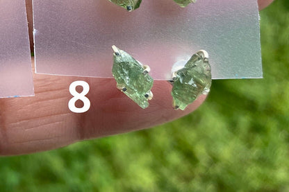 Raw Green Apatite Gemstone Stud Earring, 92.5 Sterling Silver, Raw Natural Stone, Energy Protection Jewelry, Handmade Earring, Birthday Gift