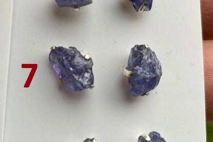 Raw Lapis Lazuli Gemstone Stud Earring, 92.5 Sterling Silver, Raw Natural Stone, Energy, Protection Jewelry, Handmade Earring, Birthday Gift