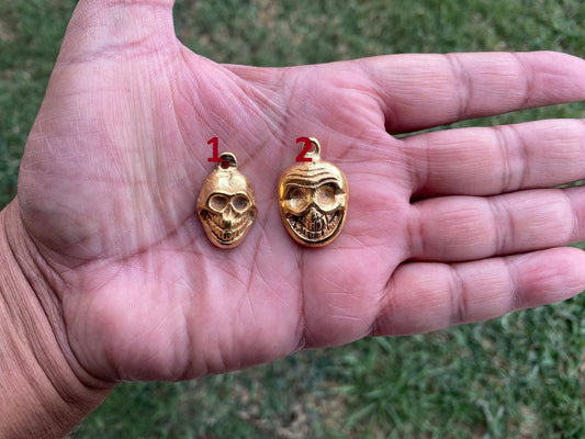 Small African Mask Pendent, Non tarnish Brushed Gold Overlay, African Design, African Tribal Jewelry, Cultural Heritage, Ethnic Design