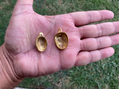Small African Mask Pendent, Non tarnish Brushed Gold Overlay, African Design, African Tribal Jewelry, Cultural Heritage, Ethnic Design