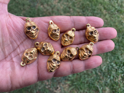 Small African Mask Pendent, Non tarnish Brushed Gold Overlay, African Design, African Tribal Jewelry, Cultural Heritage, Ethnic Design