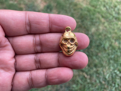 Small African Mask Pendent, Non tarnish Brushed Gold Overlay, African Design, African Tribal Jewelry, Cultural Heritage, Ethnic Design