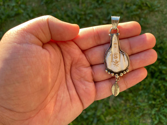 Small Funny Middle Finger Figure Bone Carved Tibetan Silver Pendant, Funny Fuck You Jewelry Gift, F word Pendant, Middle Finger Jewelry