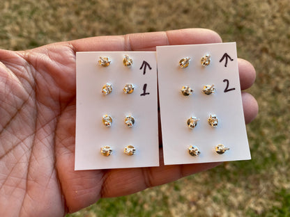Small Raw Blue Apatite Sterling Silver Stud Earrings, Raw Blue Apatite Earring, Blue Apatite Gemstone, Apatite Crystal, Blue apatite jewelry