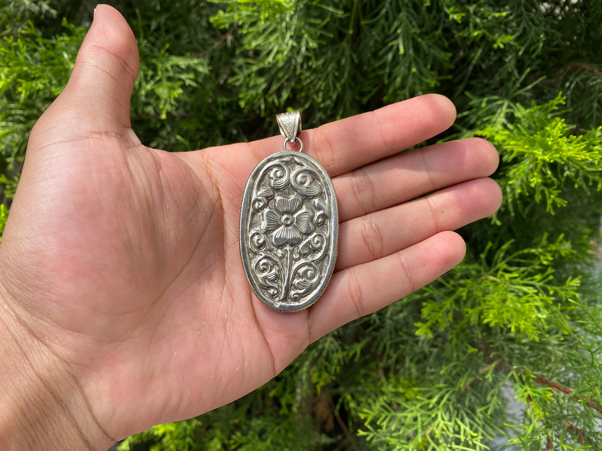 Spirit of the Chief: Intricately Carved Buffalo Bone Pendant, Buffalo Bone Carving Pendant.