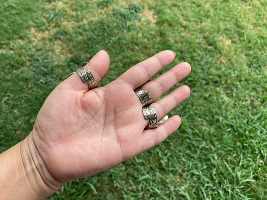 Starfish Adjustable Ring, Spiny Oyster Shell Tibetan Silver, Starfish Designs Jewelry, Southwest Ring, Statement Ring, Native American Style