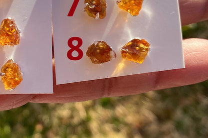 Tiny Raw Citrine Studs Earrings, Sterling Silver Earrings, Rough Citrine Sterling Silver Earring, Raw Citrine Earring, November Birthstone