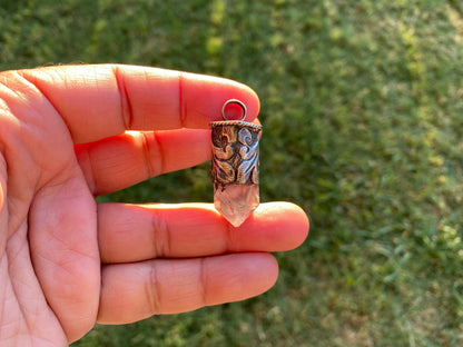 Sterling Silver Rainbow Fluorite Crystal Point Small Pendant, Healing Point Crystal, Fluorite Gemstone Point, Natural Fluorite Crystal Point