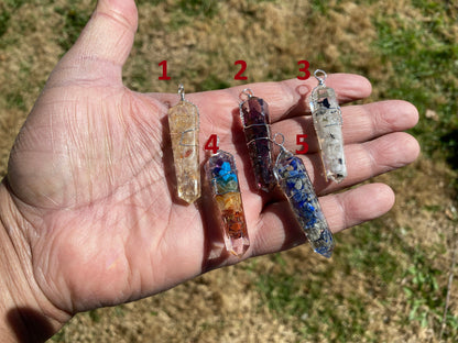Terminated Pointed Silver Plated Wire Wrapped Gemstone, Crown Chakra, Healing Stone, Bridesmaids Jewelry, Cleansing Stone, Quartz Pendants