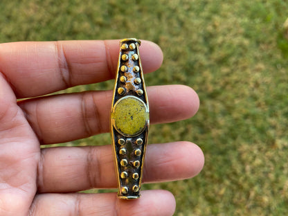 Tibetan Brass Guru Bead, Turquoise, Coral or Lapis Inlaid, Himalayan Bead for Necklace, Bracelet Charm, Mala Bead, Hill Tribe Center Bead