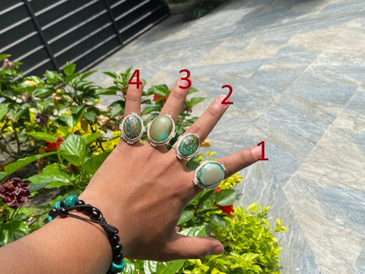 Timeless Treasures: Turquoise Boho Ring for the Modern Woman, Handmade Ring, Hammered Ring, Unisex Ring.