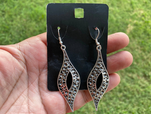 Tribal Earrings, Antique Silver Plated Earrings, Boho Earrings, Ethnic Earrings, Bohemian Earrings, Ethnic Jewelry, Egyptian Jewelry