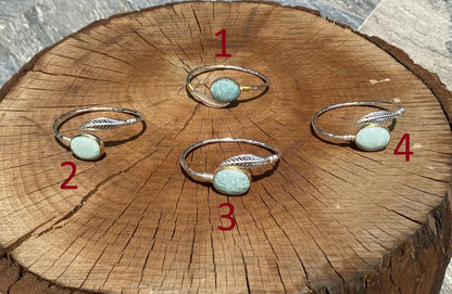 Unique hammered leaf designed bracelet for daily wear, Turquoise Adorned cuff bracelet, Gold and silver overlay Bracelet, Aesthetic bracelet