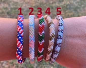 Unity Bracelet, Czech Bead Bracelet, One Size Fits Most, Colorful Nepal Bracelets, Friendship Boho Bracelets, Hand woven Bracelet, Gift Idea