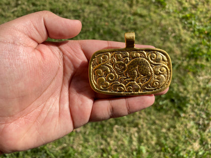 Black Lives Matter, High Quality 18K Matte Gold Overlay Non Tarnish, Hand carved Buffalo Bone Unisex Pendant, Support for Black People, BLM